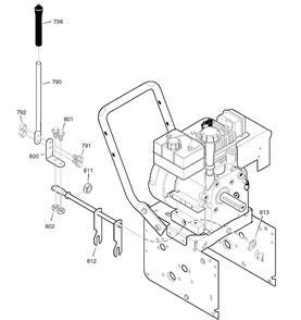 Shift Yoke Diagram and Parts List for 1695425-6240900X196A 2007 Briggs and Stratton Snow Blower